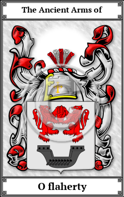 O flaherty Family Crest Download (JPG)  Book Plated - 150 DPI